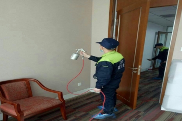 愛衛(wèi)士為欣欣賓館進(jìn)行空氣治理